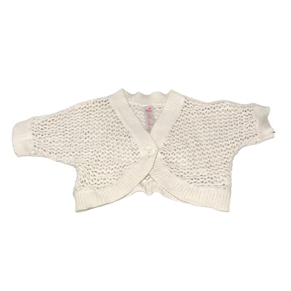 Crocheted Baby Cardigan Shrug Sweater Cherokee 12M White - Picture 1 of 4